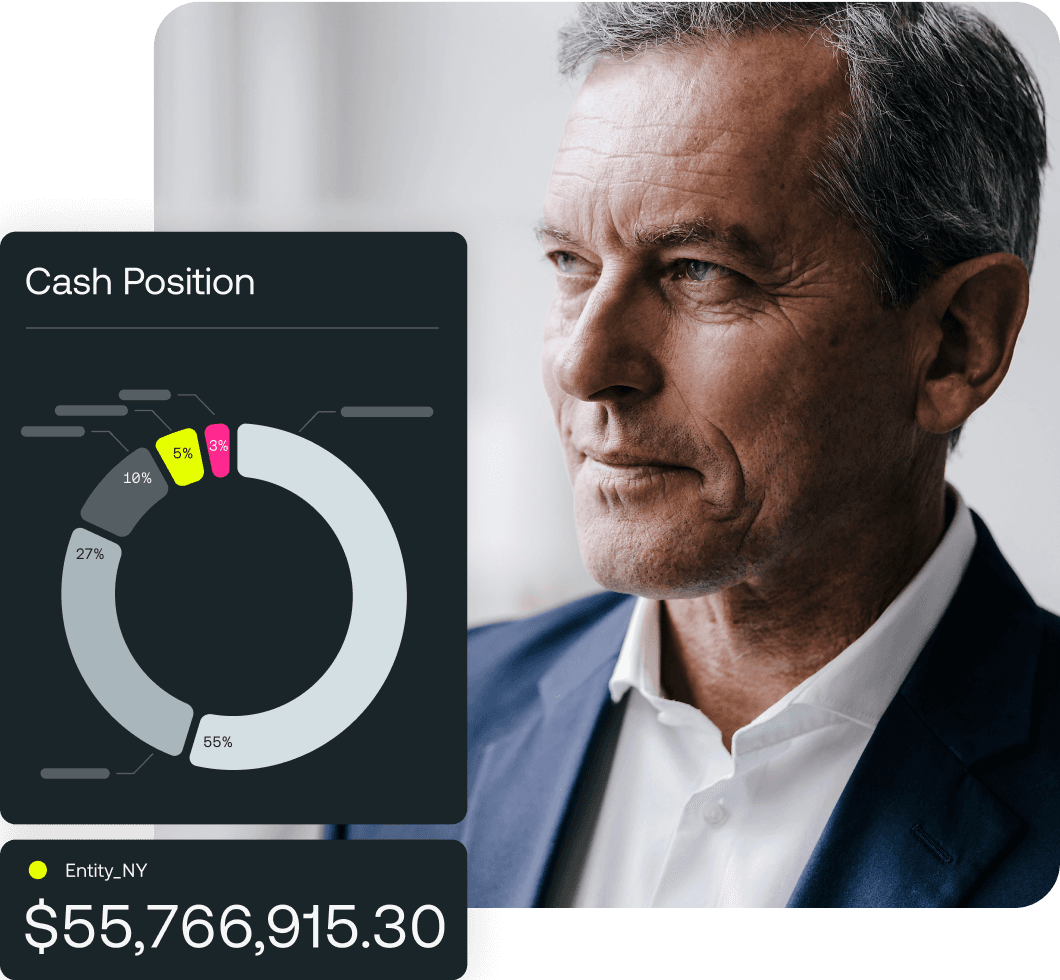 Man smiling with Cash Positioning chart